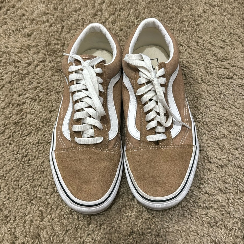 Vans woman size 8 mens size 6.5 cute light brown
